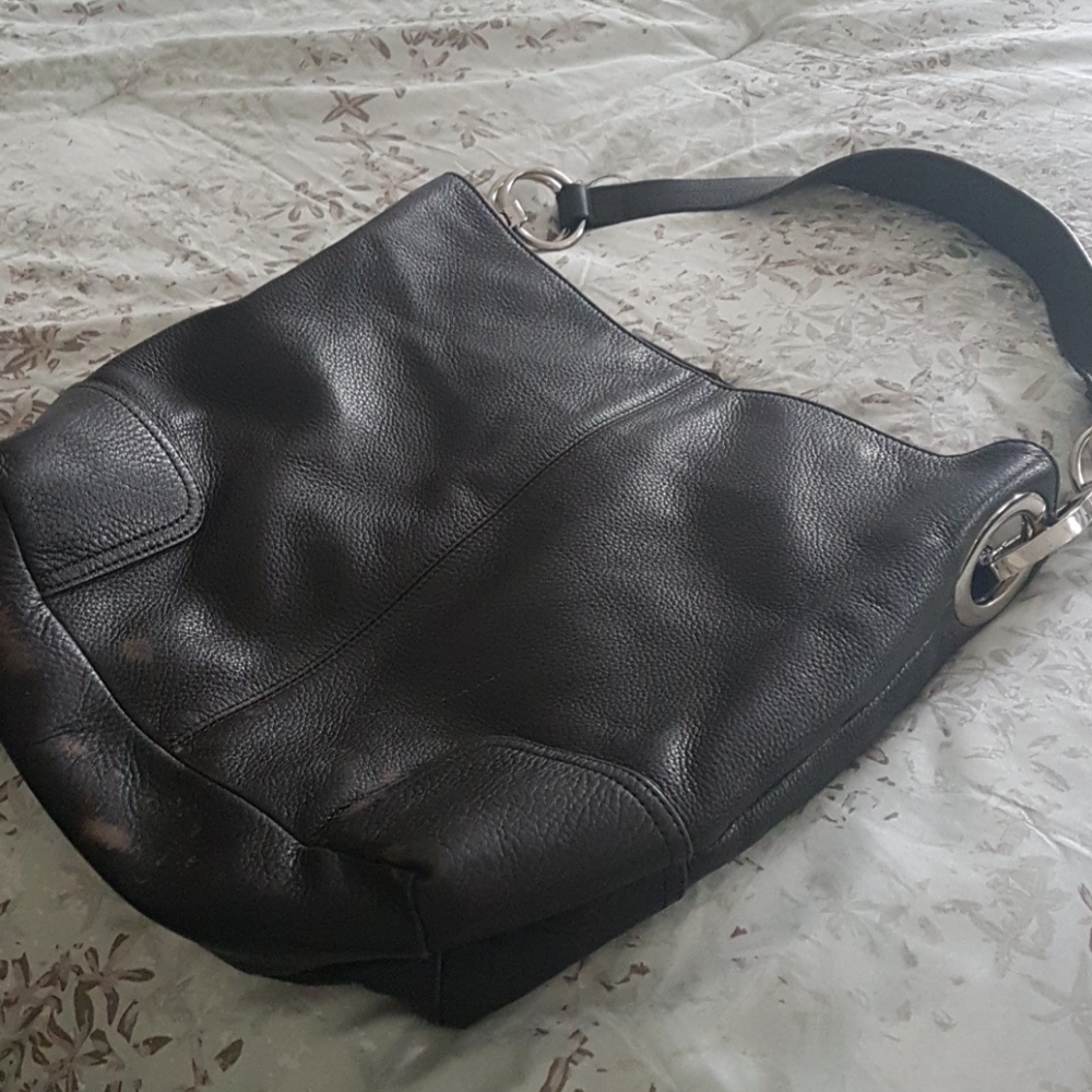 Brown leather purse